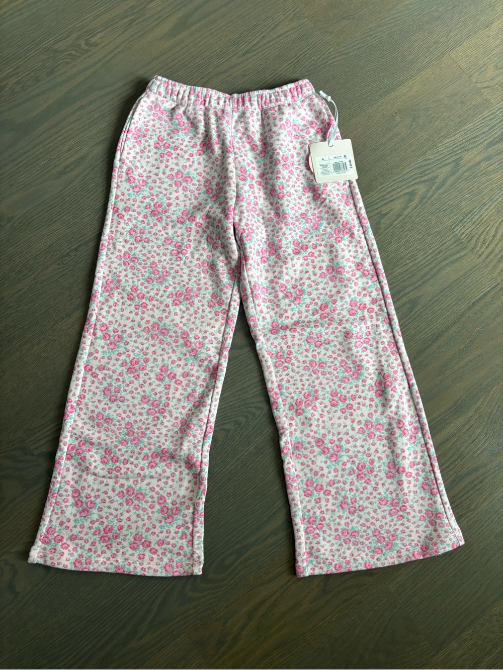 LoveShackFancy x Target Pink Floral Girls' Wide Leg Sweatpants